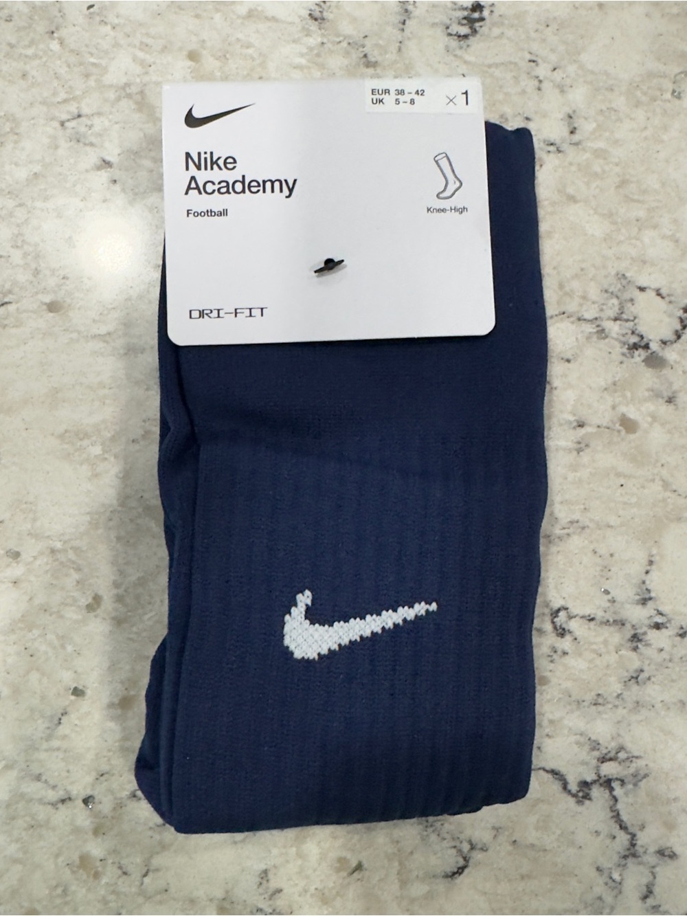 New Nike Academy Football Soccer Knee-High Dri-Fit Socks Size M EUR 38-42